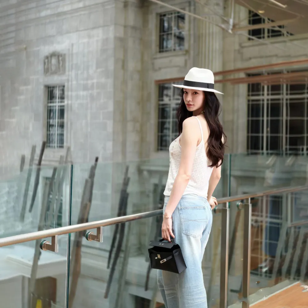 Breathable Straw Panama Hat Men Women Summer Wide Brim Sun Hat Foldable Beach Travel Fedora Casual Fashionable Cap