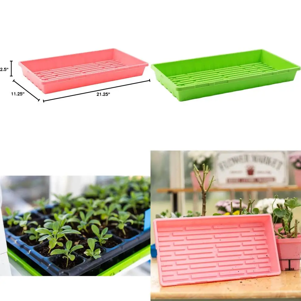 

Extra Strength Pink 1020-Cell Farmer's Seedling Trays, 10-Pack, Ideal for Microgreens and Wheatgrass Cultivation