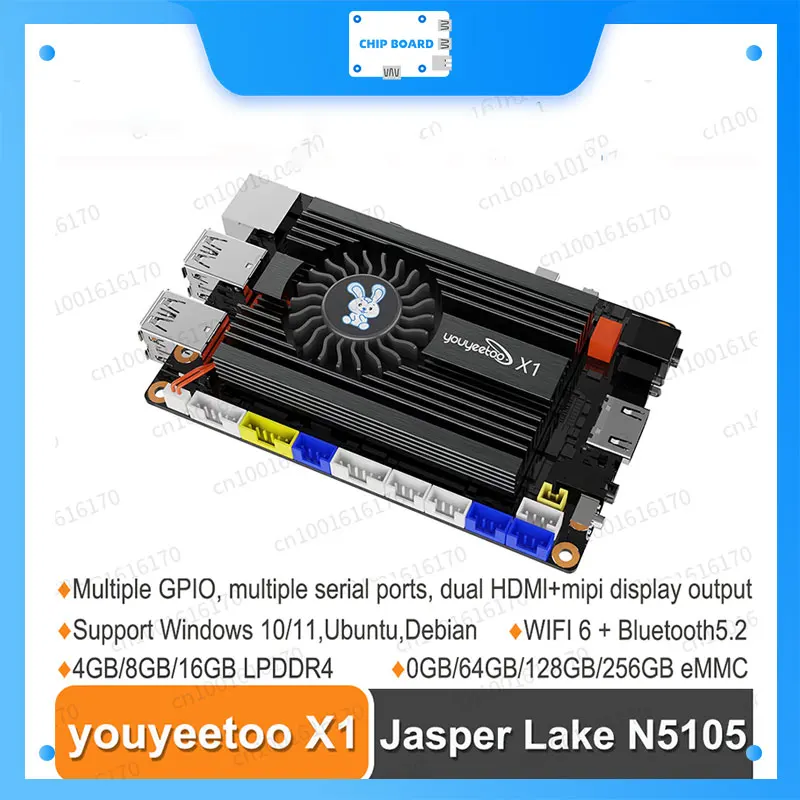 

youyeetoo X1 SBC — четырехъядерный процессор Jasper Lake N5105, Win10/11/Ubuntu, NVMe/SATA SSD