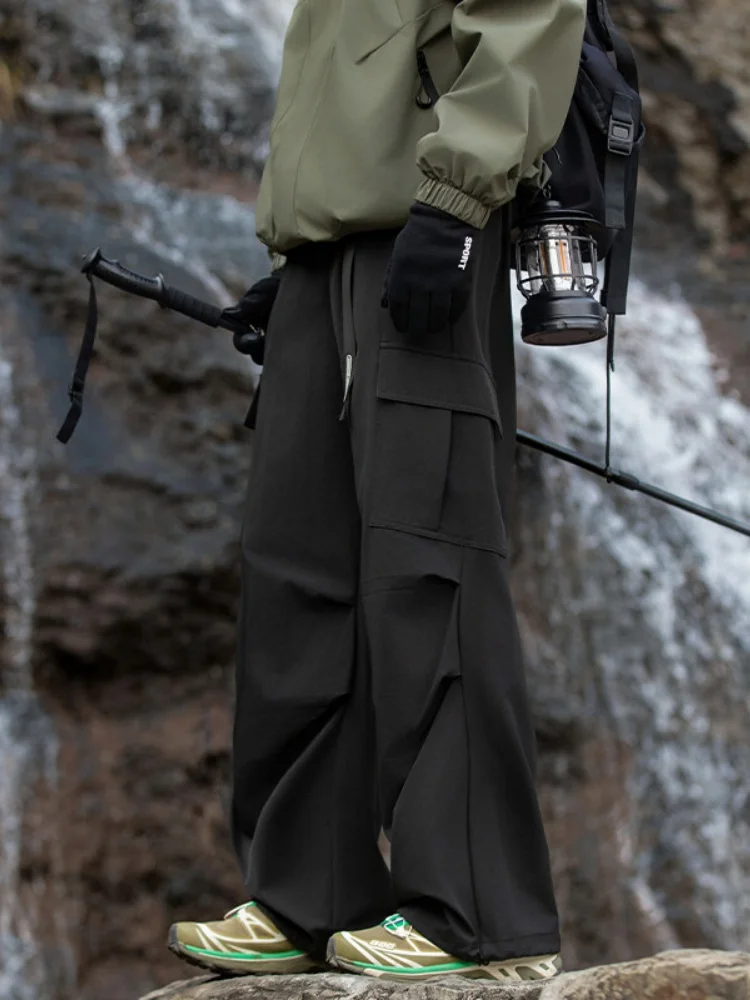 

American Sle Workwear Pants Men's Spring Autumn Outdoor Hiking Mountain Climbing Straight Loose Wide Leg Trousers