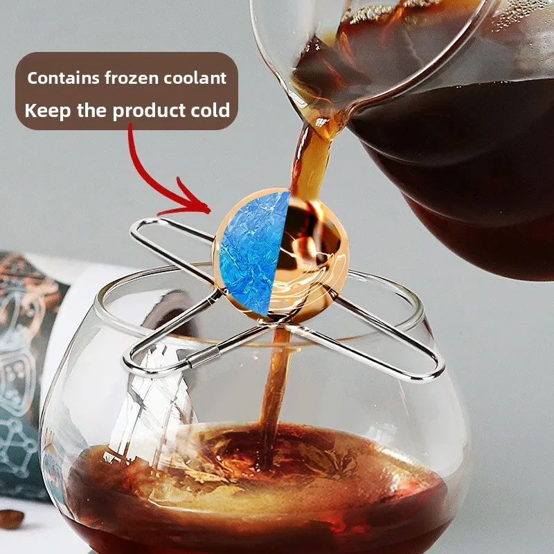 Kaffee gefrorener Eiskugel hält Aroma handgebrühte Kaffeekugel Espresso Kaffee Eiskugel