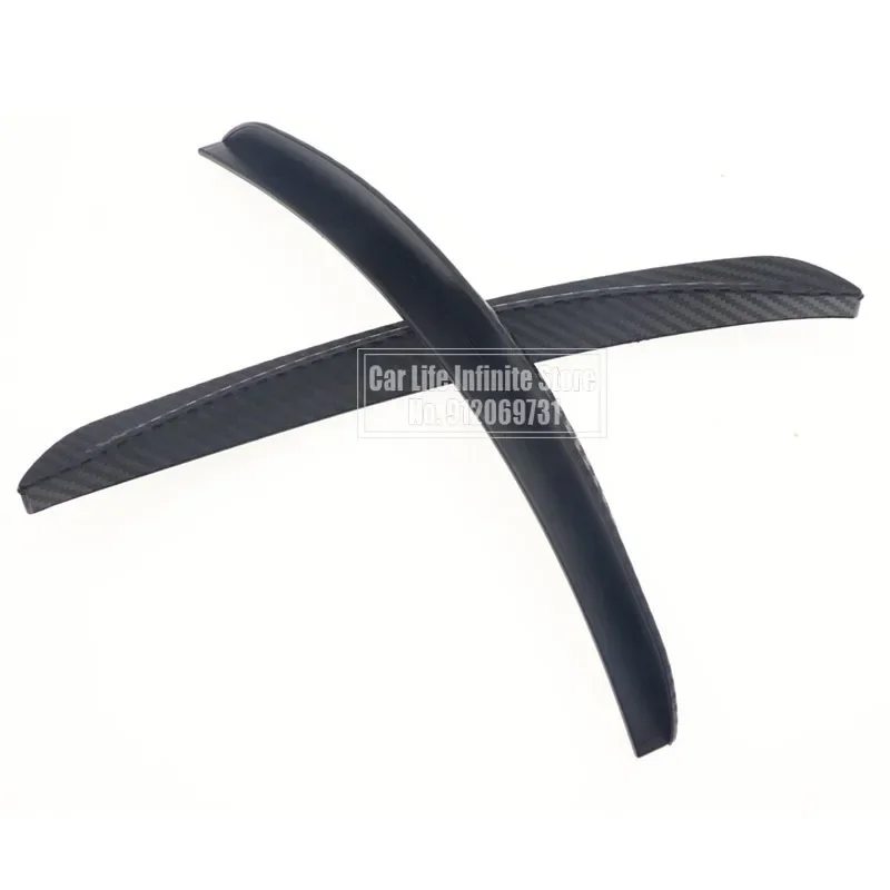 2pcs 24.5cm Universal Car SUV Fender Flares Carbon Fiber Wheel Arch Eyebrow Eyelid Lips Mud Flaps Splash Guard Protector