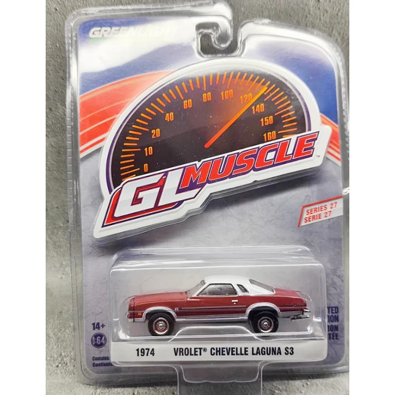 

Литой под давлением Greenlight масштаб 1:64 1974, Chevell e Laguna S3, модель автомобиля из сплава для взрослых и детей, коллекция для мальчиков, сувенирный подарок, статический дисплей