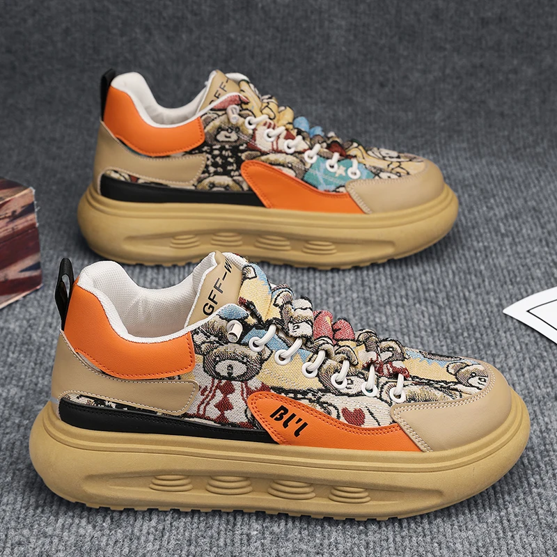 

Men Shoes Leather Platform Sneakers Casual Summer Skateboard Outdoor Running Sports Designer Luxury Fashion Walking Tennis
