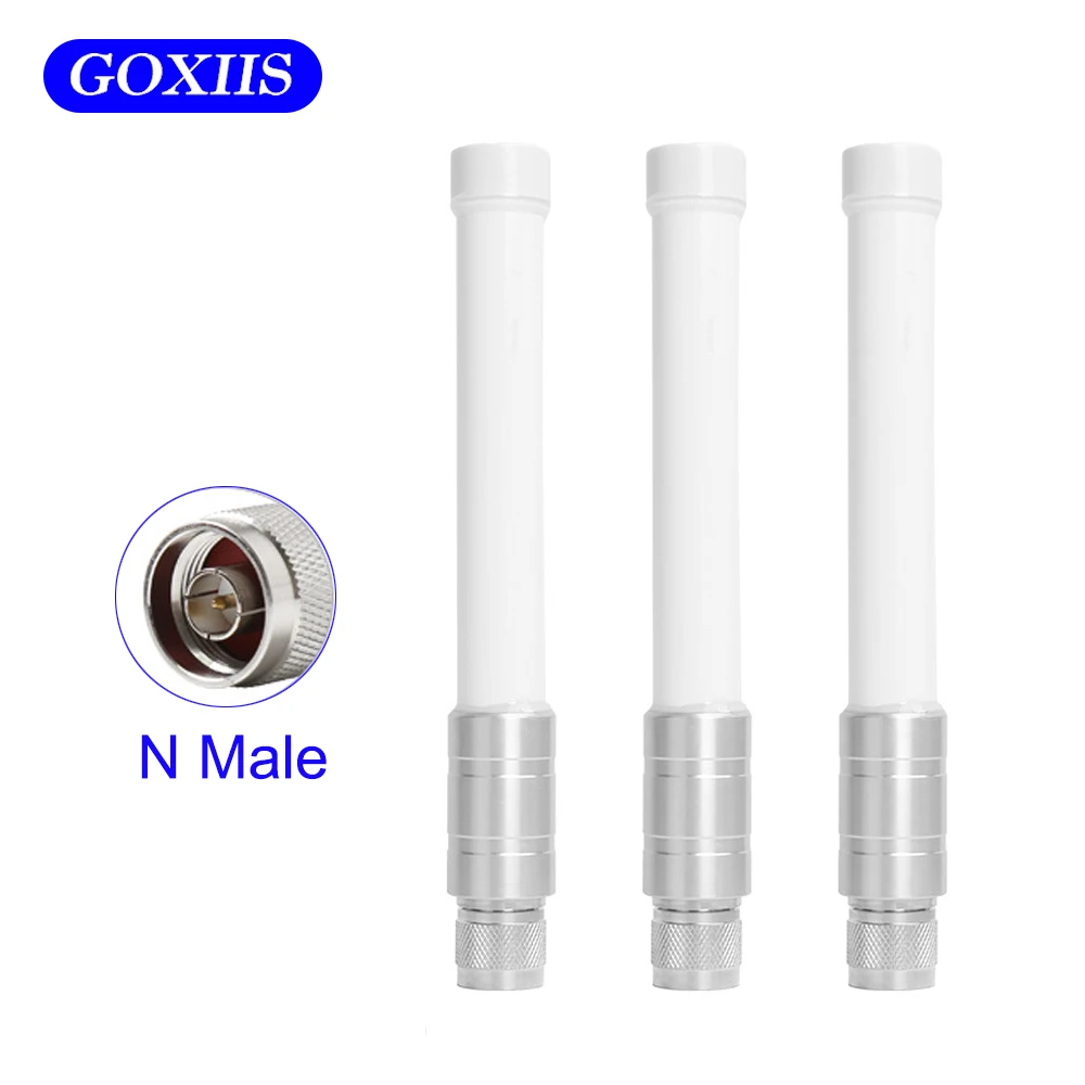 Antena Lora para exteriores de 2,4G, Antenas de largo alcance Omni, Antena macho N impermeable para estación Base, antena de puerta de enlace
