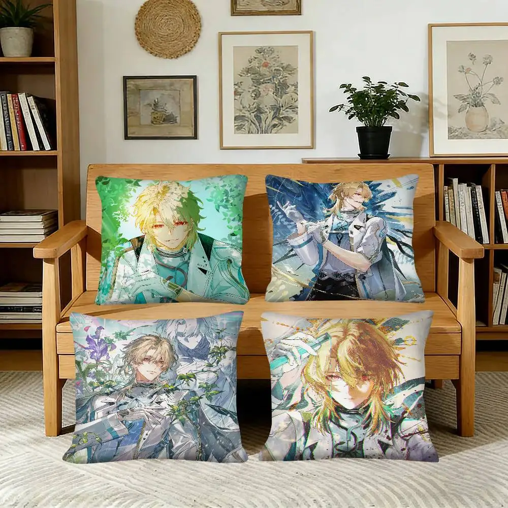 Luuk Herssen Game Wuthering Waves Pillow Case Fashion Square Pillowcase Bedroom Sofa Room Ins Decoration Leisure