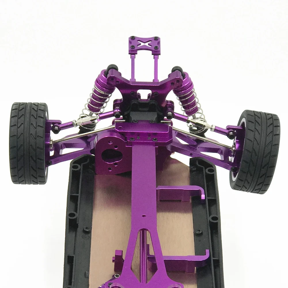 Soporte de montaje de Motor de coche RC con engranaje de Motor para Wltoys 144001, 124019, 124018, piezas de repuesto, accesorios de actualización, titanio