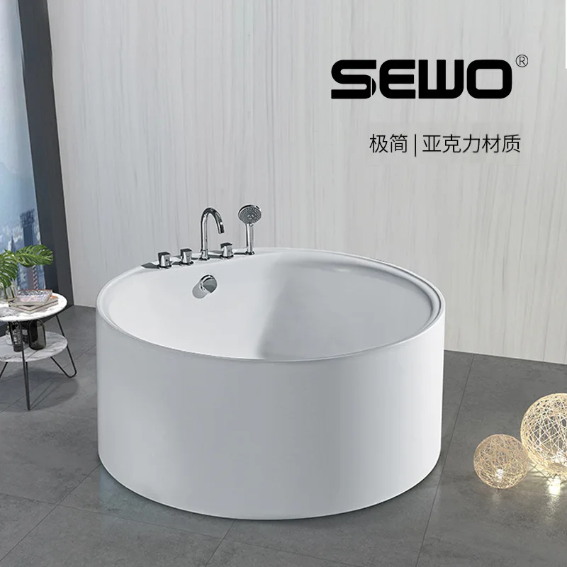 

Acrylic Bathtub Round Bathtub Simple Hotel Family