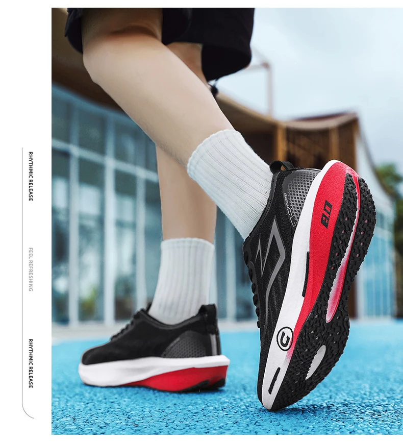 Herren Laufschuhe Atmungsaktive Carbonplatte Sportschuhe Bequeme Trainingsschuhe Outdoor Marathon Jogging Damen Tennisschuhe – Detail 30