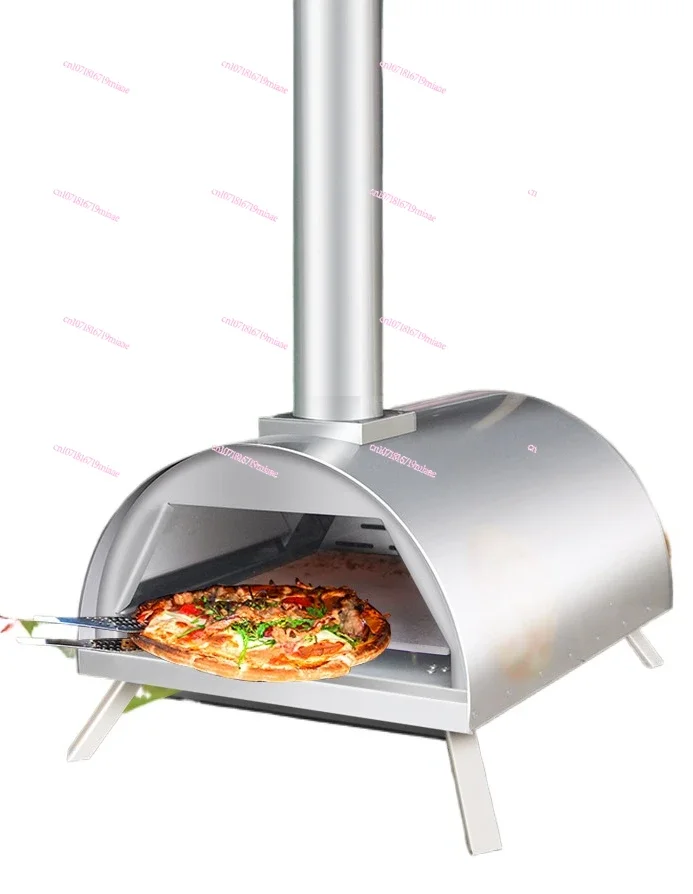 Small pizza oven Stainless steel gas pizza oven Household outdoor BBQ oven Fruit charcoal fire pizza kiln