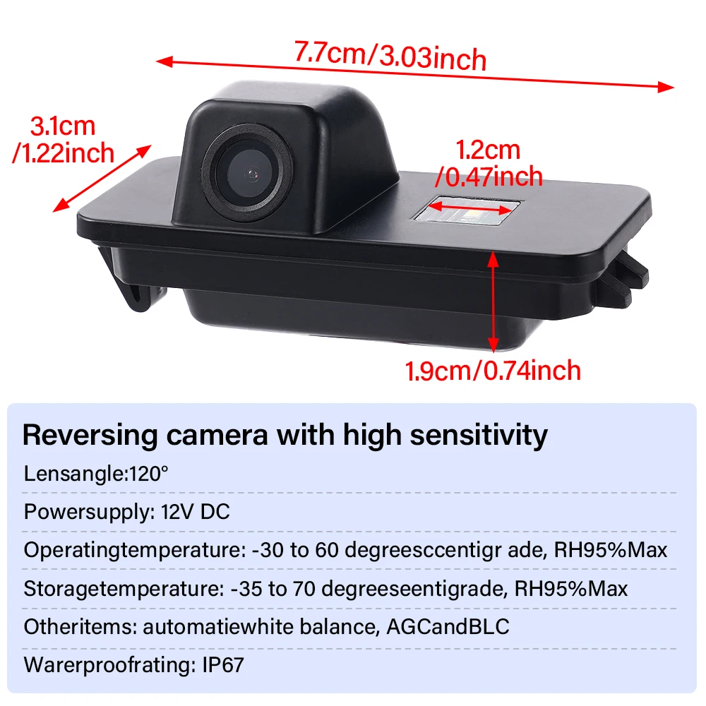 12V 120 Degree Car Rear View Camera For Volkswagen Passat CC  Golf 2000-2010 Bora MK4 MK5 MK6 With Reverse Parking Monitor