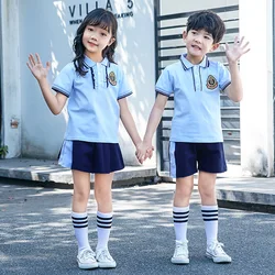 Kinder Koreanische Schuluniform Kindergarten Primäre 100-180Cm Jungen Mädchen Sommer Casual Shorts Rock Anzüge kinder Set 2022 neue