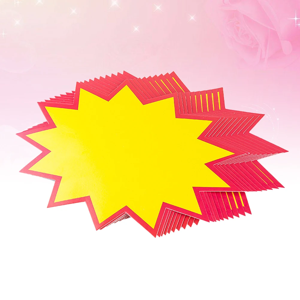 

30pcs Explosion Sticker Signs Blank Advertising Paper Supermarket Price Tag Eco Friendly Long Term Use Christmas