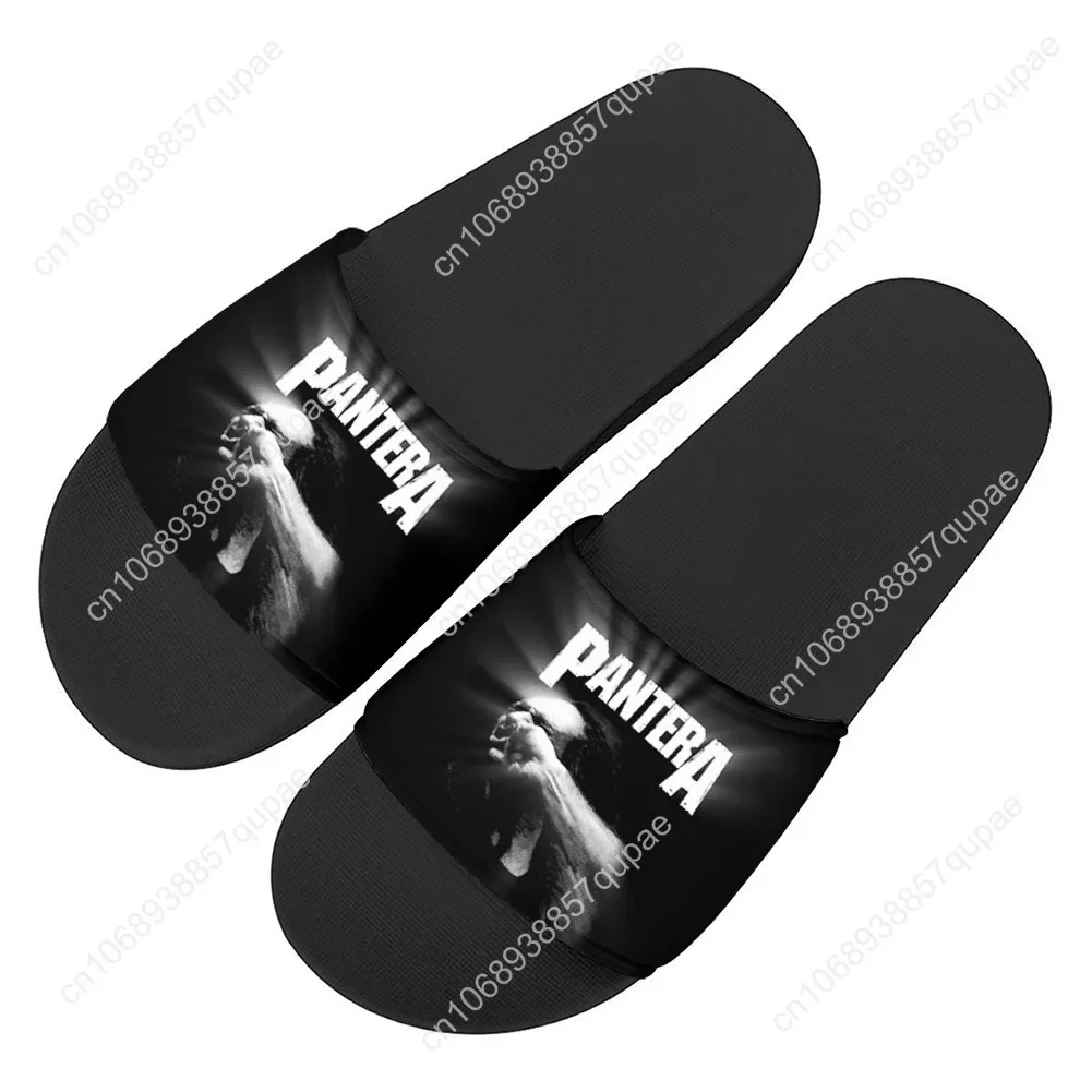Pantera Metal Band Slippers Home Water Shoes Rock Band Men Women Teenagers Beach Pool Sandals High Quality Custom Summer Slipper 2