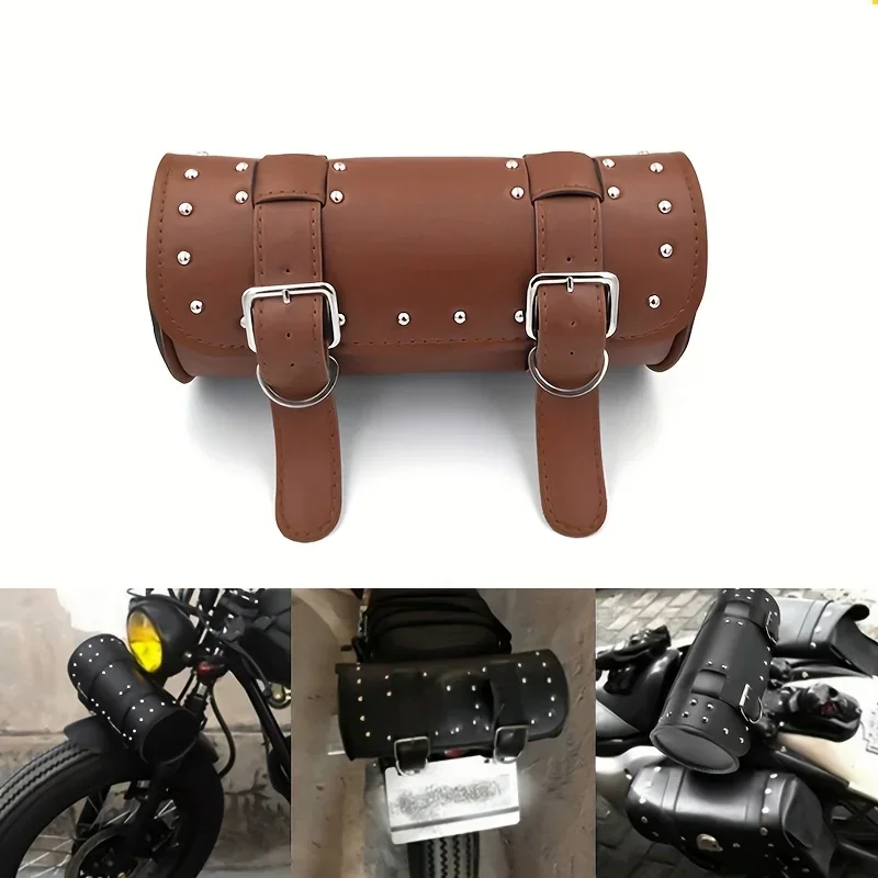 For Touring Round Motorcycle Side Bags, Universal Cylindrical Roll Duffel Waterproof Panniers Adventure Riding