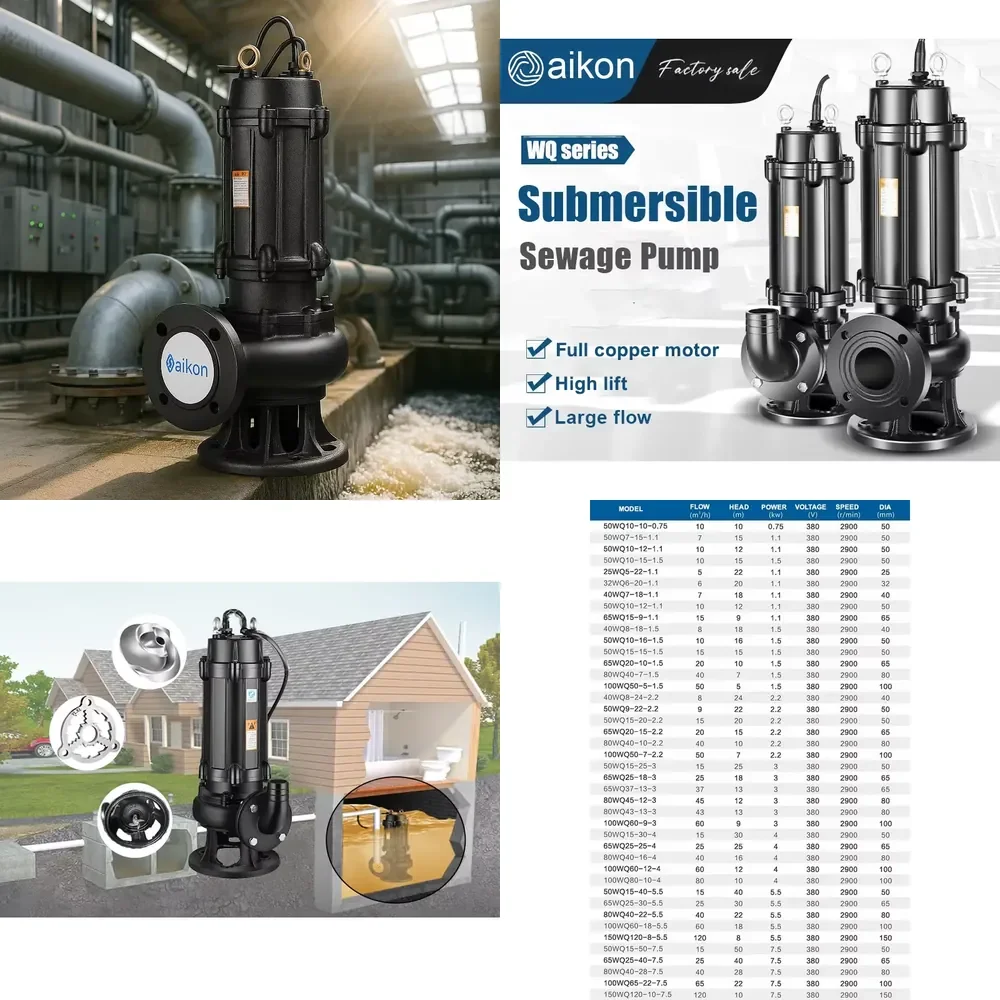 

Customizable Stainless Steel Submersible Pump for Agricultural Water Wastewater 5hp Vertical Applications