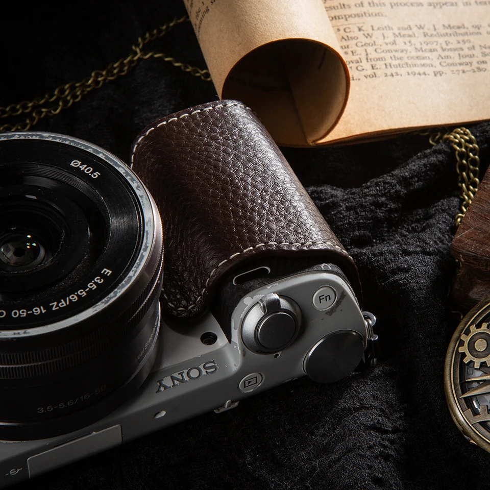 For Sony NEX-5/5R/5c Case Leather Camera Bag Protective Case