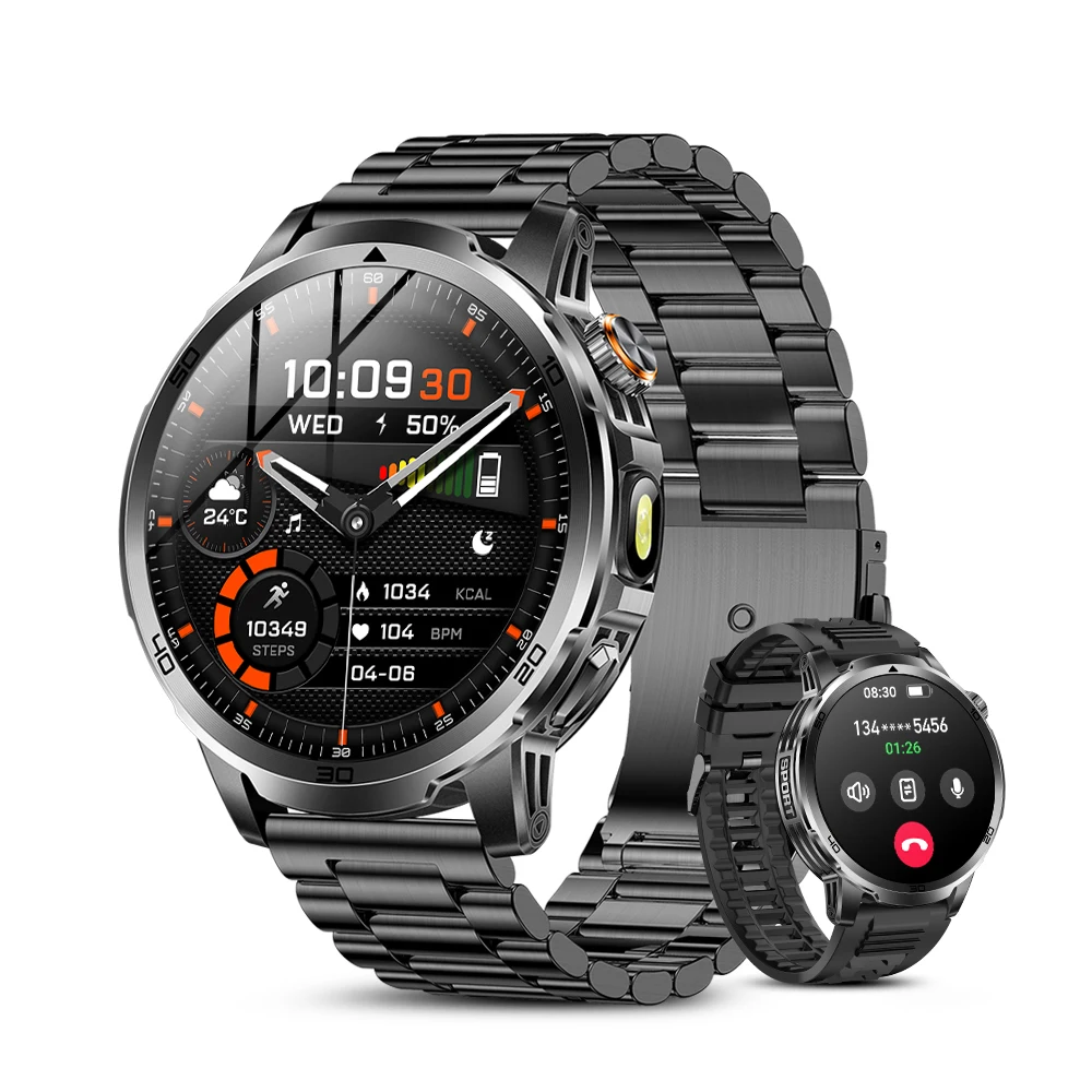 MEVADEN 1.85-calowy Smartwatch Sportowy z Dużym Ekranem, Połączenia Bluetooth, Latarka LED, Bateria 1000mAh, Monitor Zdrowia, Model MD60 — 2