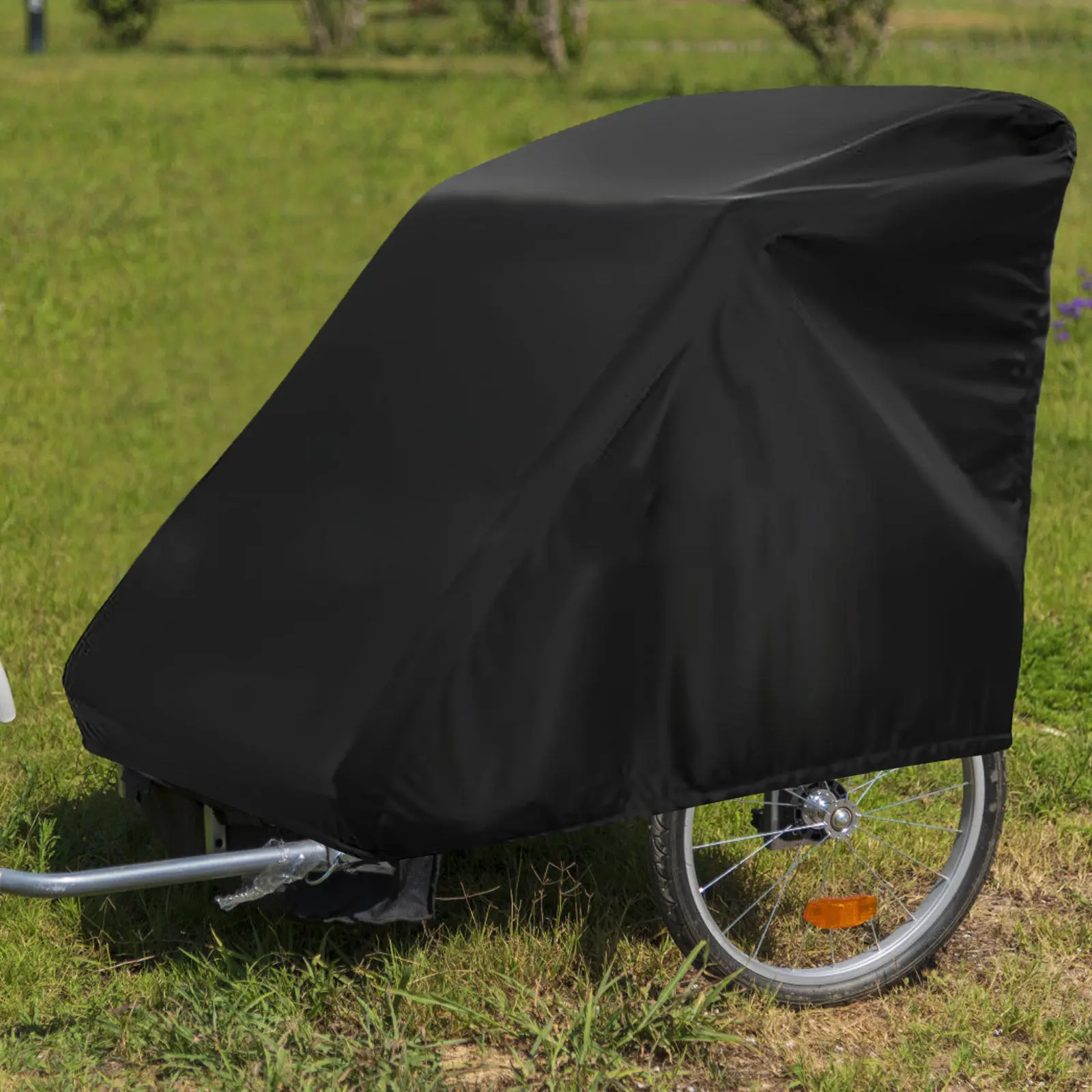 

Bicycle Trailer Cover Waterproof Oxford Pu Coating For Pets Trailers Outdoor Storage Transport Bikes Protective Cover