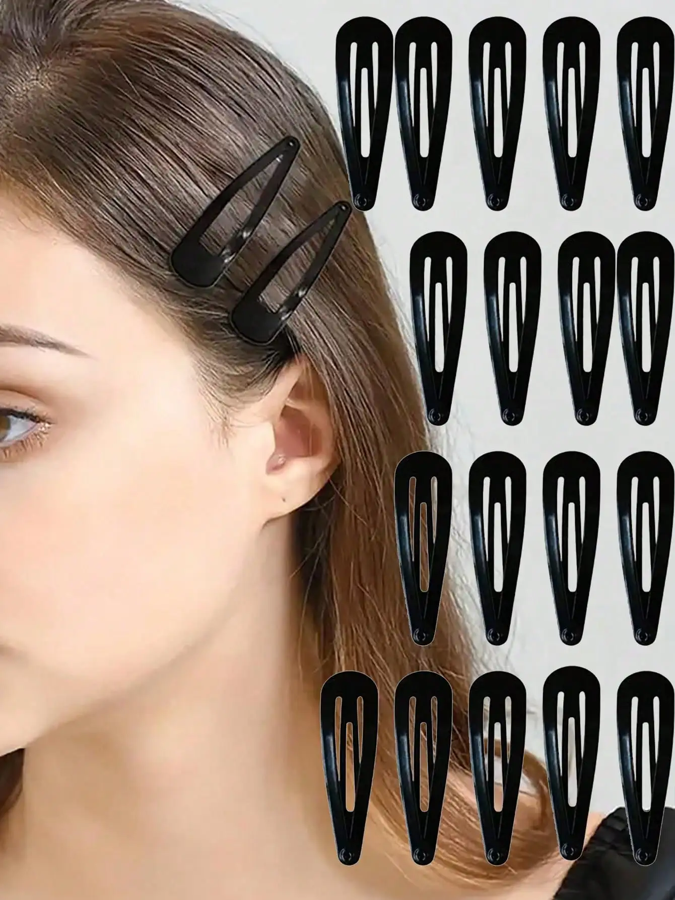 

12pcs/6pcs Fresh Style Transparent High-Quality Oil-Drip Geometric Oval BB Hair Clips, Fashionable Side Clips For Girls, Cute Bangs And Stray Hair Clips, Suitable For Back To School And Women's Autumn Hair Accessories