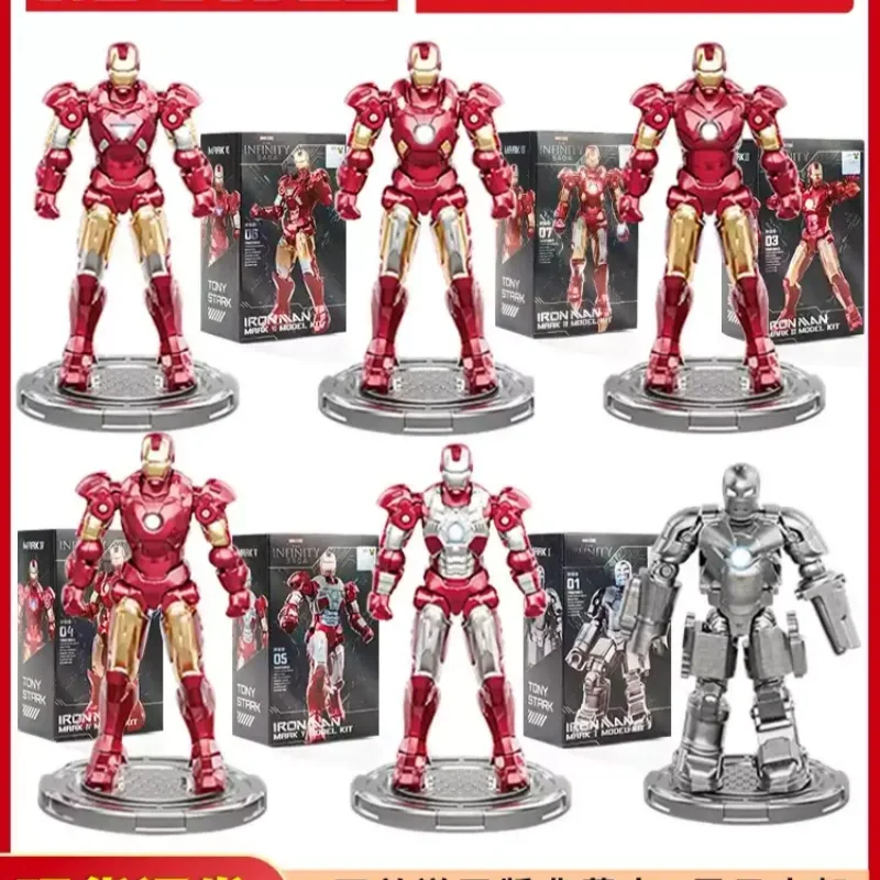 Iron Man – figurine officielle Iron Man, édition limitée, Mini boîte aveugle, modèle d'assemblage, jouet d'exposition à collectionner pour garçons
