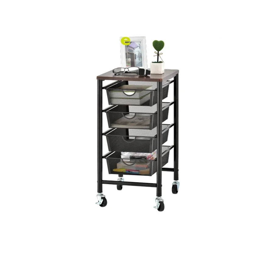 Storage Organizers Corner Shelf Trolley Cart Multilayer Freestanding Metal Kitchen Drawer Cart Rolling Fruit Utility Office