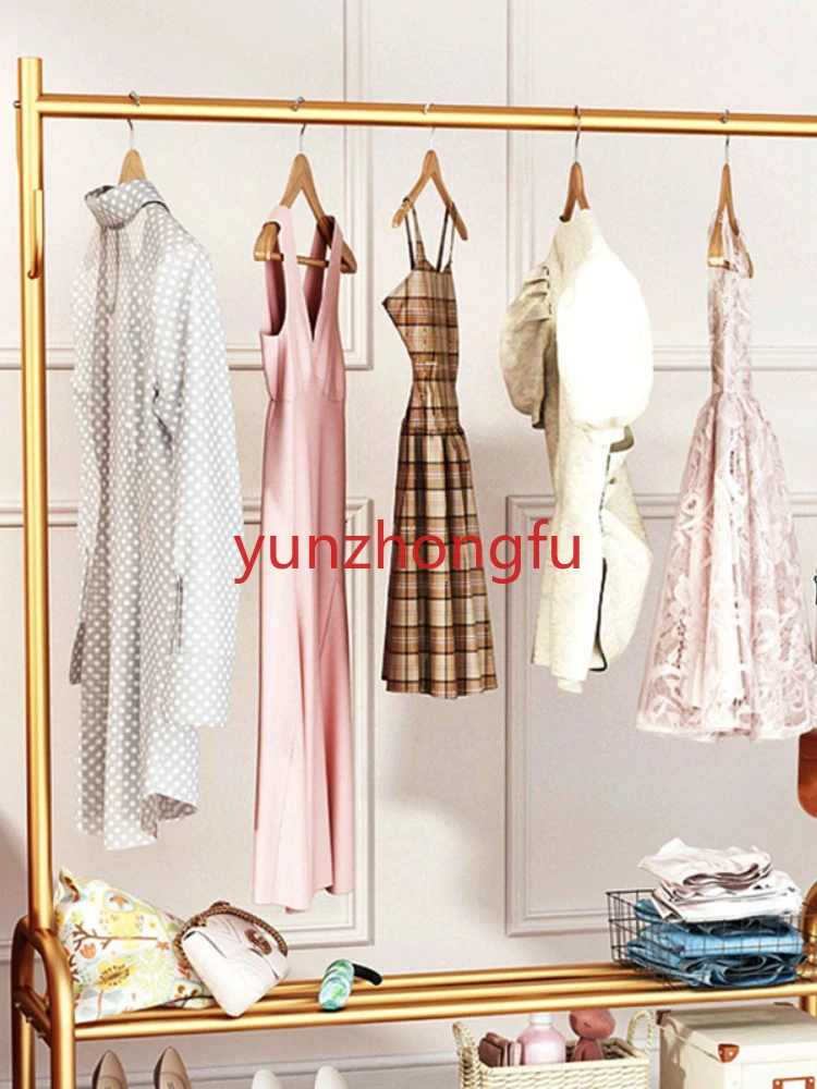 Wheels Clothes Organizer Rack Bathroom Outdoor Standing Coat Racks Stand Evening Dresses Design Percheros Furniture For Bedroom