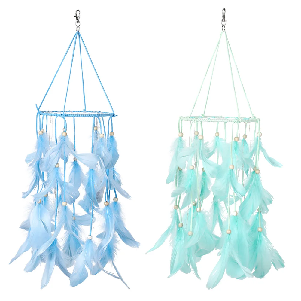 

Colorful Dream Catcher Decor with Light Pendant Creative Heart Design Home Party Car Hanging Gift Green