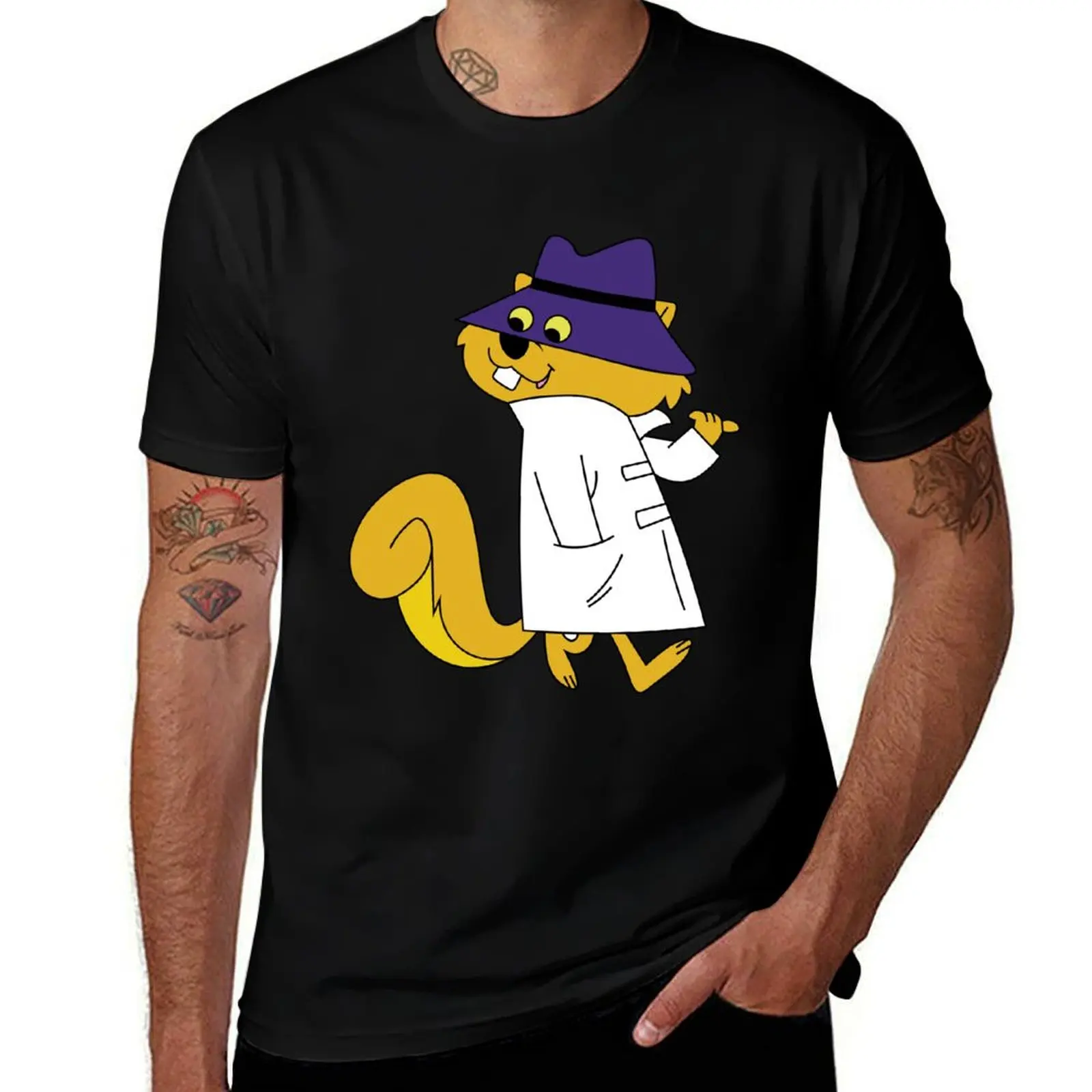 

Футболка «Секретная белка», черная хлопковая футболка, однотонная для мужчин, посылка, футболки с аниме, мужские футболки большого размера для мужчин, футболка