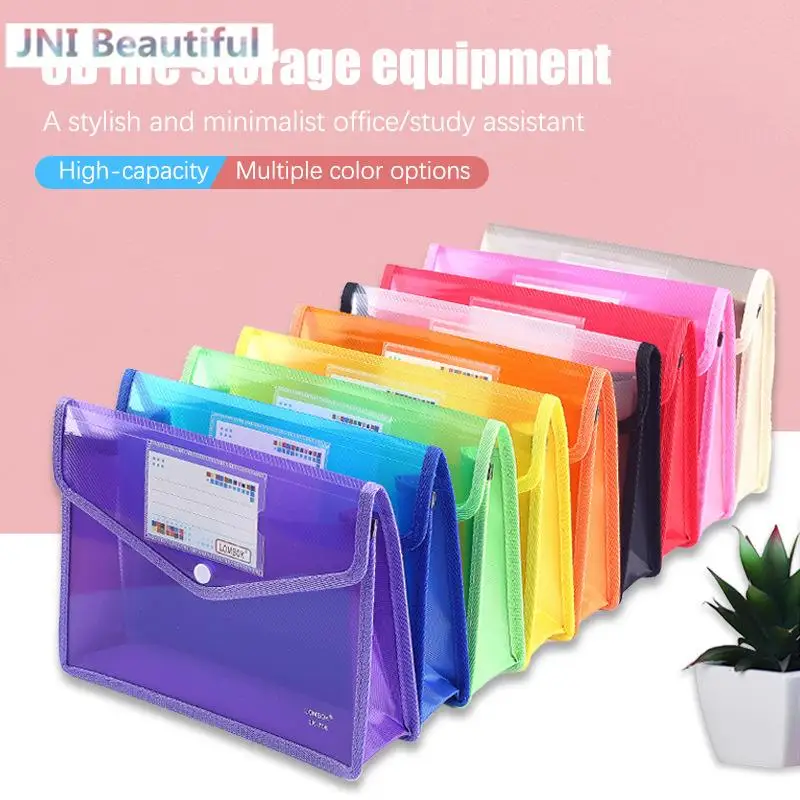 

A4 File Folder Stationery Storage Folder Waterproof File Organizer Folders PP Bag Portfolio Paper Storage Office Organizers