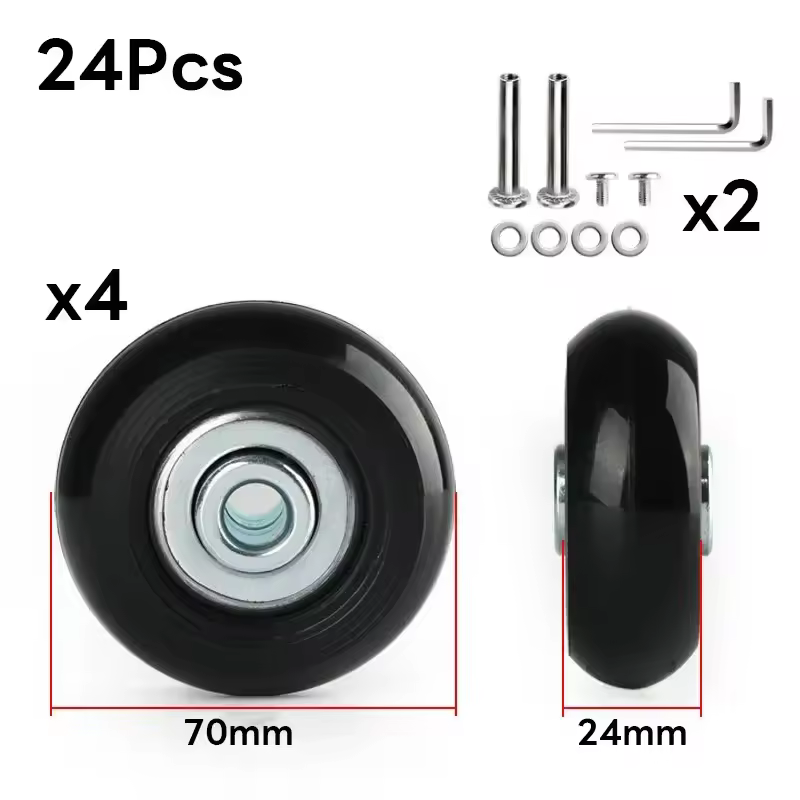 Silent Suitcase Wheels Rubber Trolley Luggage Casters High-Quality Durable Travel Bag Wheel Repair Accessories for Quiet Rolling - Image 18