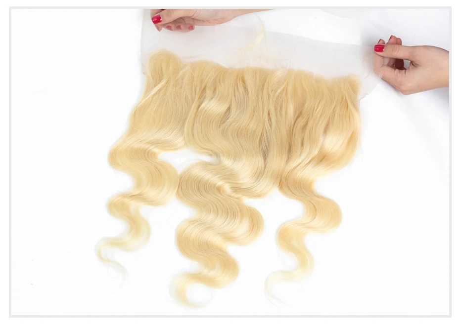613 Blonde Body Wave 13x6 13x4 HD Lace Frontal PrePlucked Brazilian Remy Human Hair 5x5 HD Lace Closure 180% Density Closure 4x4