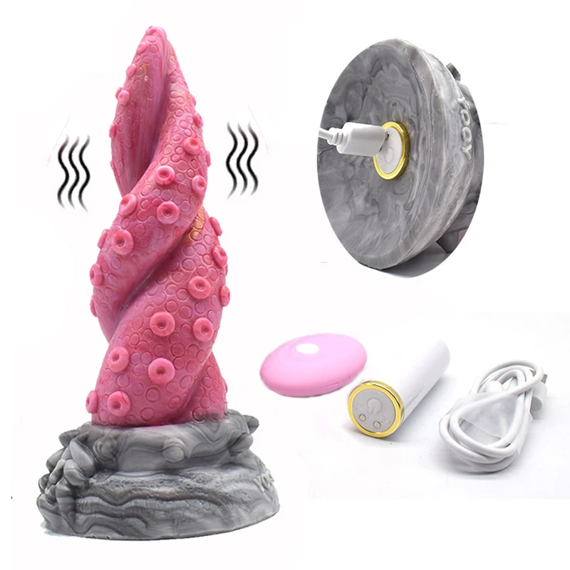19*5.6cm Moon-Beast Tentacle Alien Dildo Vibrator Anal Plug Women Masturbator Adult Sex Toys for Pussy Anal Prostate Penetration