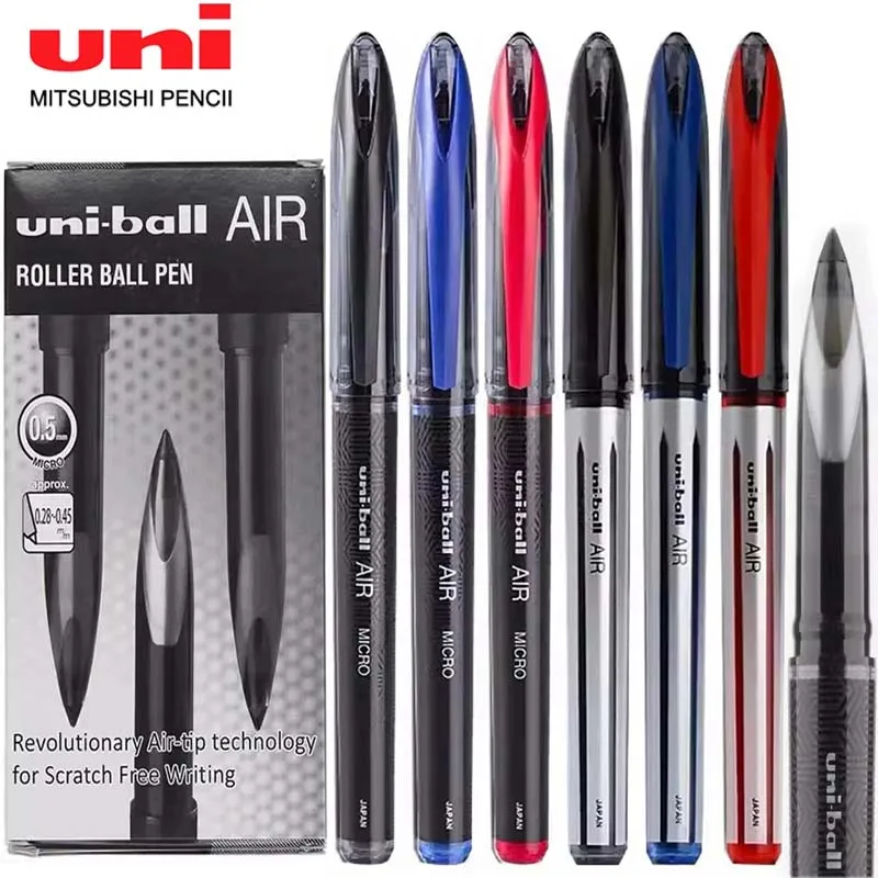 UNI Ball-bolígrafo de Gel de aire UBA-188, 0,5mm, 0,7mm, bolígrafos de firma, papelería japonesa, Control de tinta libre, escritura, oficina, suministros escolares