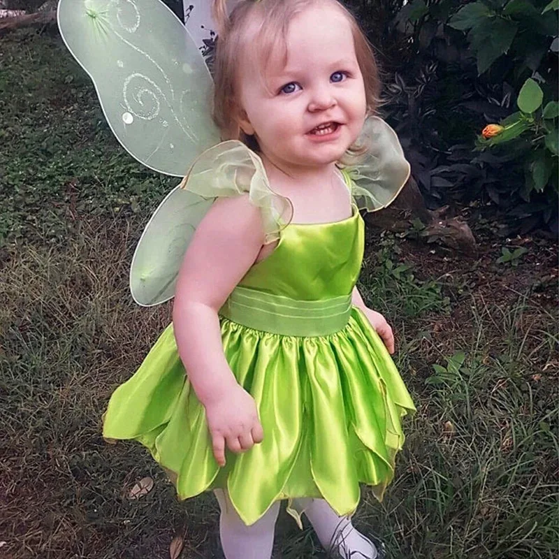 Princesa tinkerbelll cosplay vestido de halloween traje de fadas bebê menino palco desempenho conjunto moda carnaval criança menina 1-10y