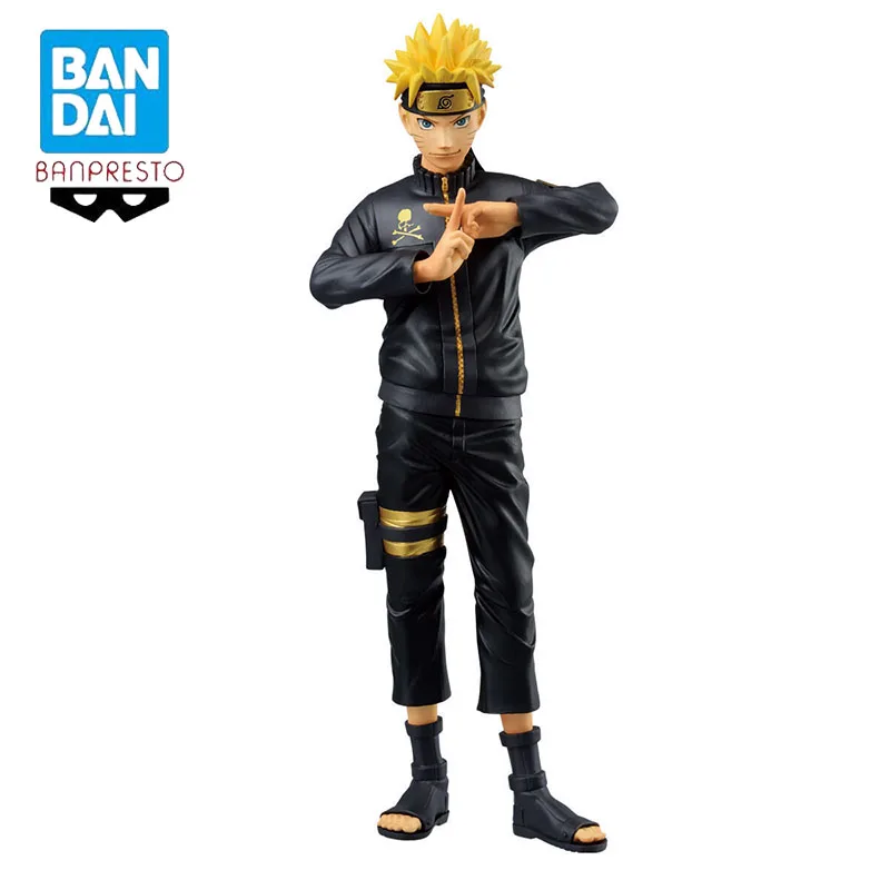 In Stock Genuine Original BANPRESTO Grandista Shinobi Relations Uzumaki Naruto BLACK Ver. NARUTO Action Figure Doll Ornament Toy