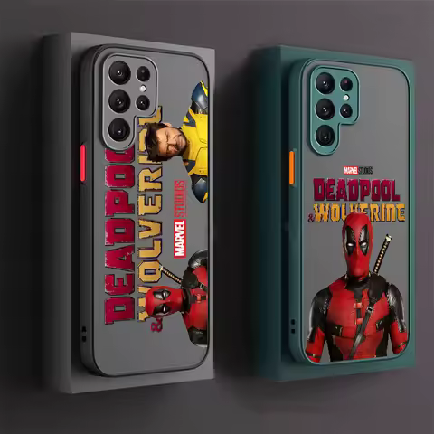 Marvel Studios Deadpool And Wolverine Phone Case For Samsung Galaxy S24 Case S23 Ultra S22 S21 S20 FE S10 Plus S24 Note 20 Cover