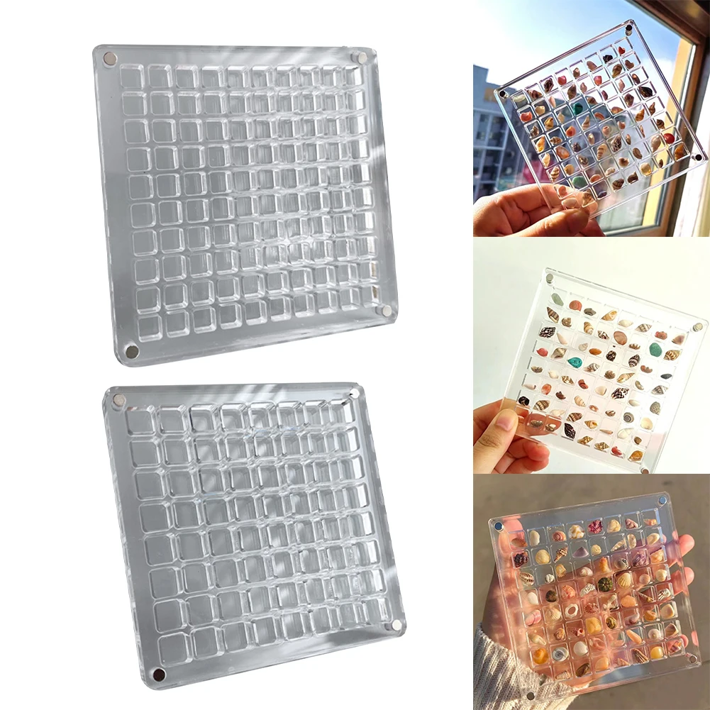 Shell Storage Box Acrylic Storage Box Storage Box Display Rack 1pcs Acrylic Multipurpose 12x12cm With Magnetic Closure