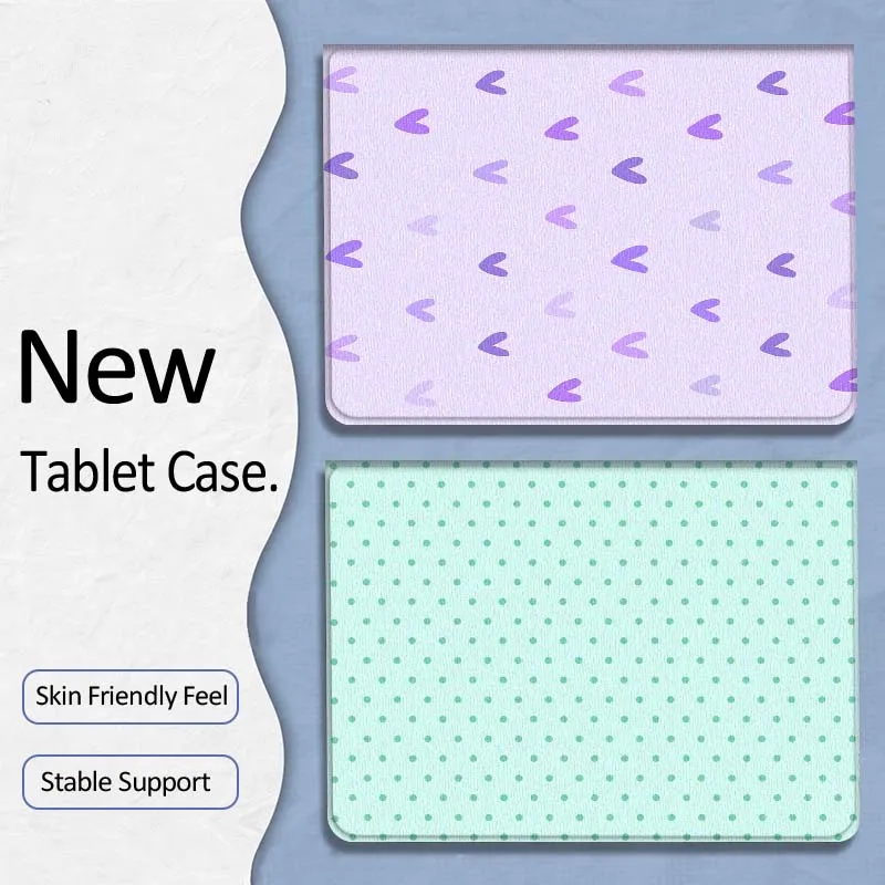 

Purple Green Love Wave Point Gift For Samsung Galaxy Tab A7 A A8 A9 A11 S6 S11 10.1 10.4 10.5 Inch Lite PLus Soft Tablet Case