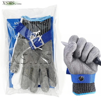 Anti-cut Gloves Safety Cut Proof Stab Resistant Stainless Steel Wire Metal Mesh Butcher Protect Meat Cut-Resistant Gloves ANSIA5