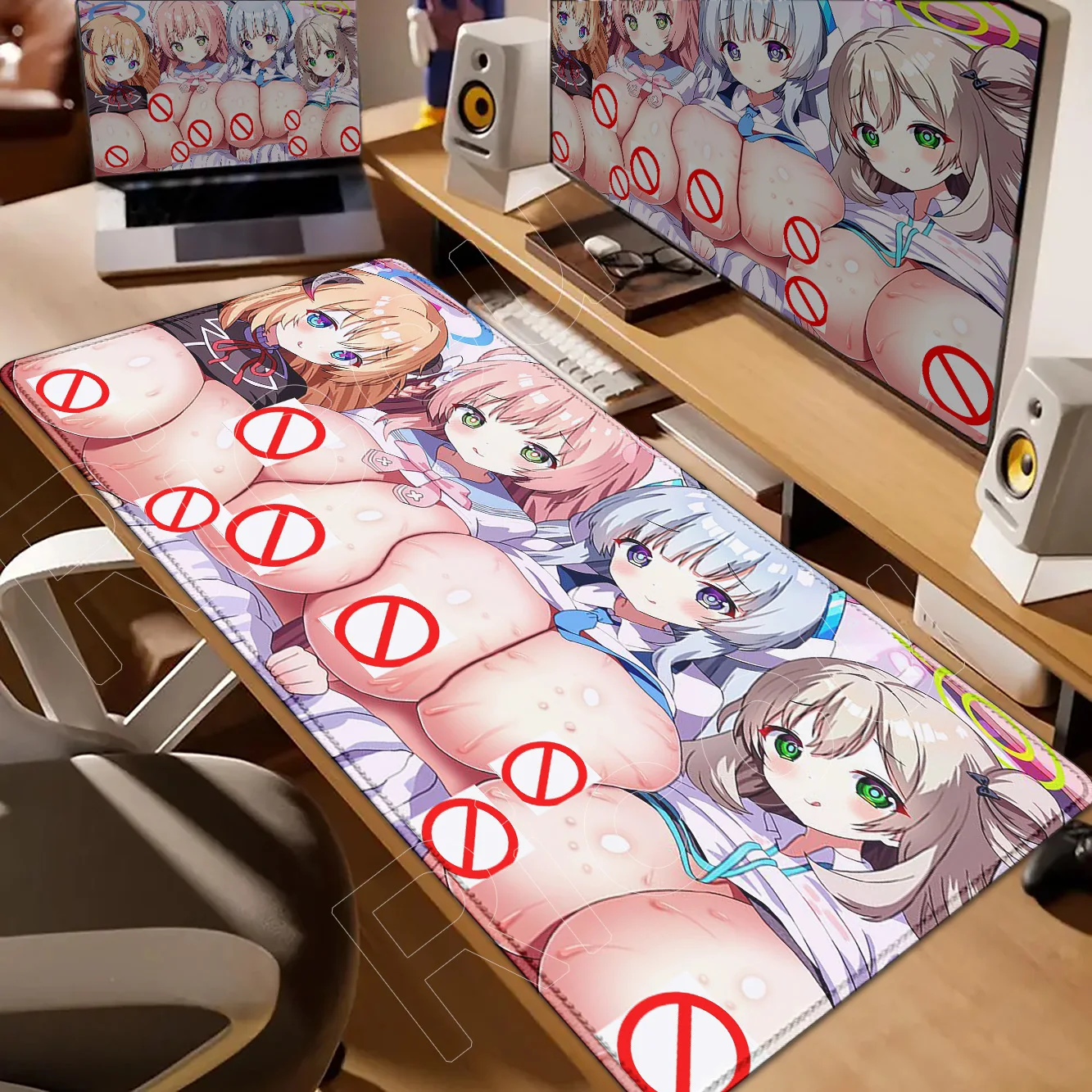 

Cute Loli Naked Desk Mat Hentai Anime Sexy Girls Big Boobs Gaming Mouse Pad NSFW R18 Playmat Nipples Nude Topless Large Mice Mat