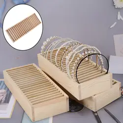 Soporte de madera para diadema, accesorio para el cabello, organizador de collares, estante para mujeres y niñas