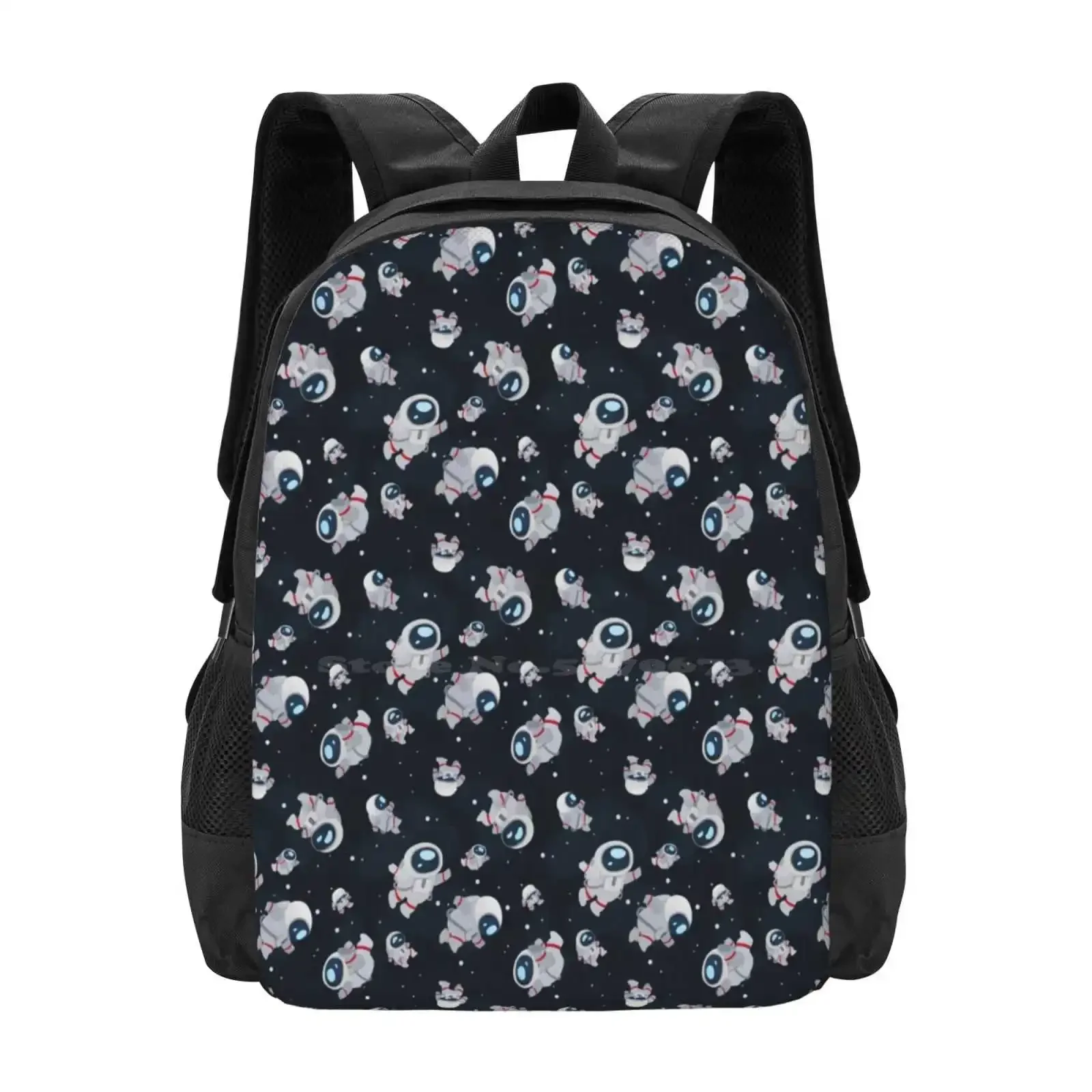 

Floating Astronauts Hot Sale Schoolbag Backpack Fashion Bags Space Float Cute Simple Vector Pattern Stars Character Astronauts