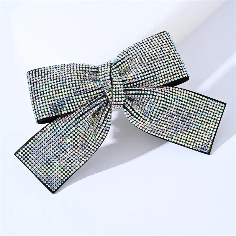 Korean Shiny Rhinestone Crystal Bow Hair Clips for Women Fashion Jewelry Hairpin Barrette Hairgrips Girls Hair Accessories