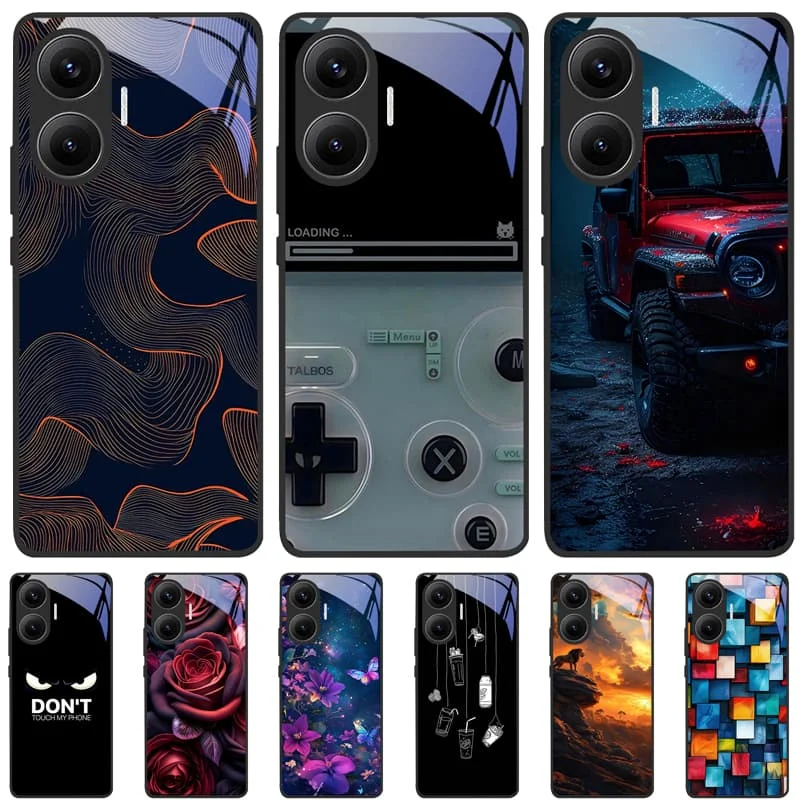 

Phone Case For Xiaomi Redmi Turbo 4 Cases Tempered Glass Cover For Xiaomi Redmi Turbo4 Fashion Case Turbo 4 Full Protector Shell