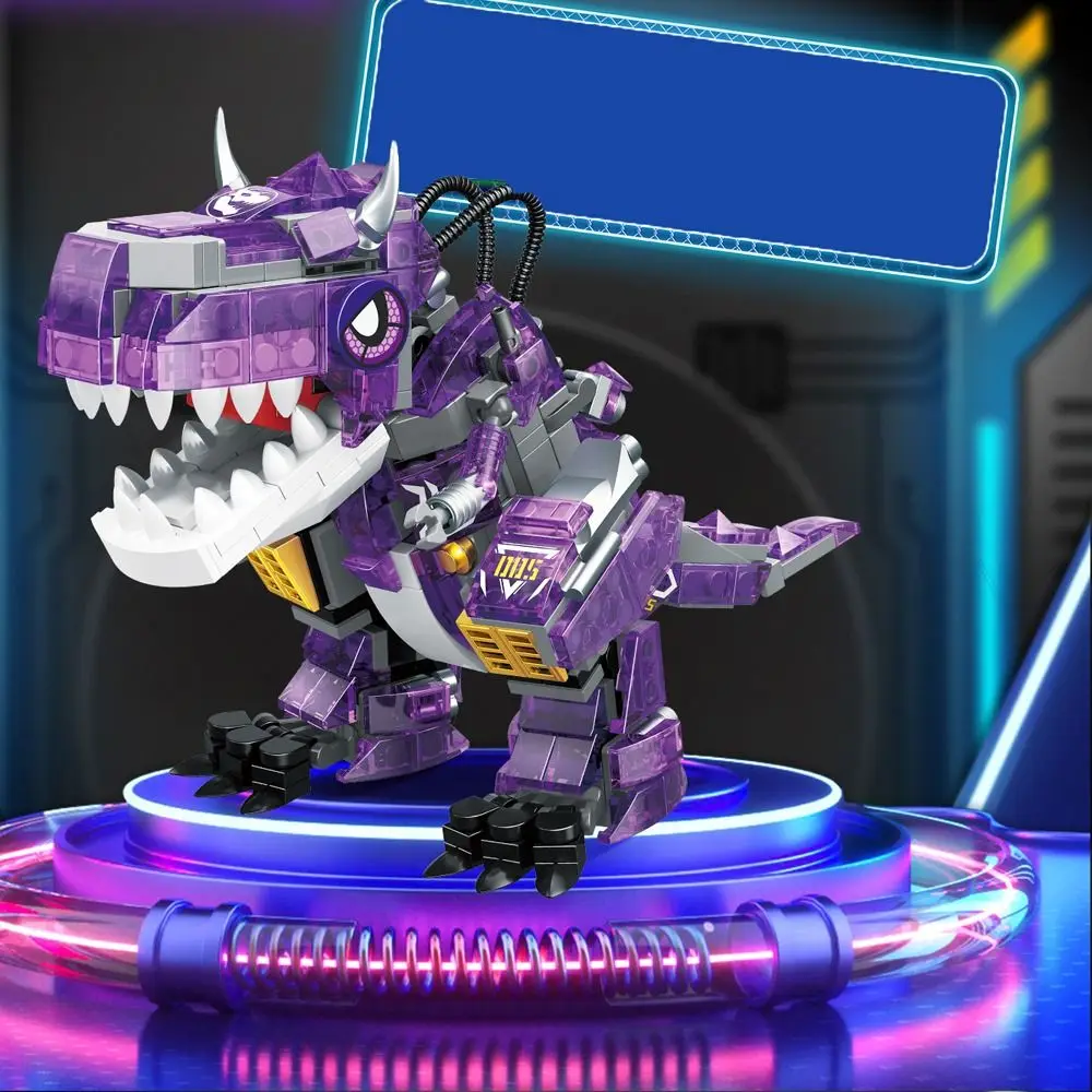 

Tyrannosaurus Luminous Dinosaur Building Block Toy Spinosaurus Triceratops Mechanical Dinosaurs Block Handmade Simulation