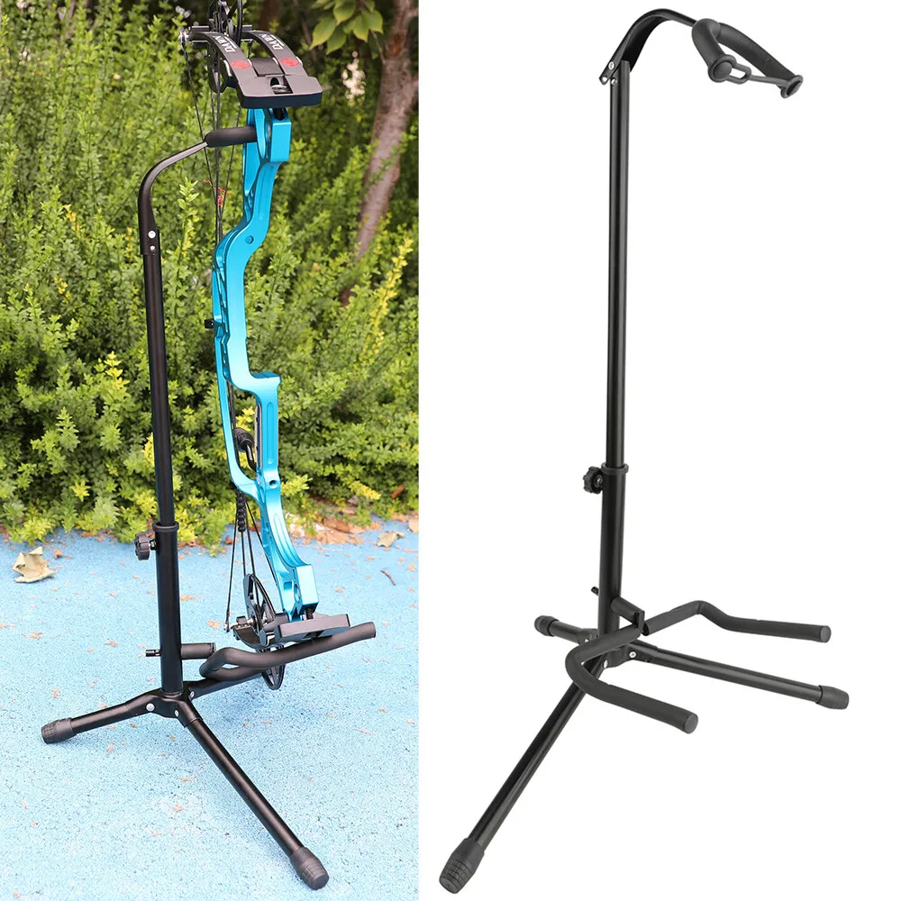

Archery Compound Bow Holder Height Adjustable Removable Bracket Foldable Bow Stand Kick Rack Outdoor Hunting Shooting