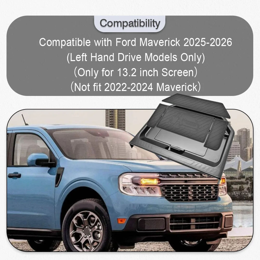 

Dashboard Storage Organizer For Ford Maverick 2025-2026 Only for 13.2 inch Screen Car Screen Storage box Dashboard bracket