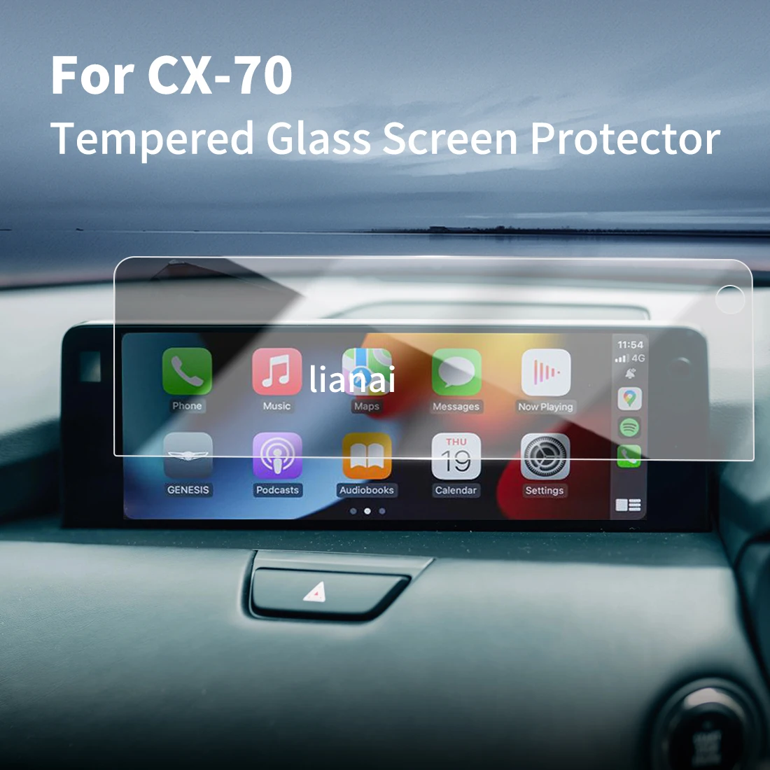 Carplay Screen Protector Tempered Glass Protective Film Navigator Aut Car Stickers Accessories For24 MAZDA CX-70