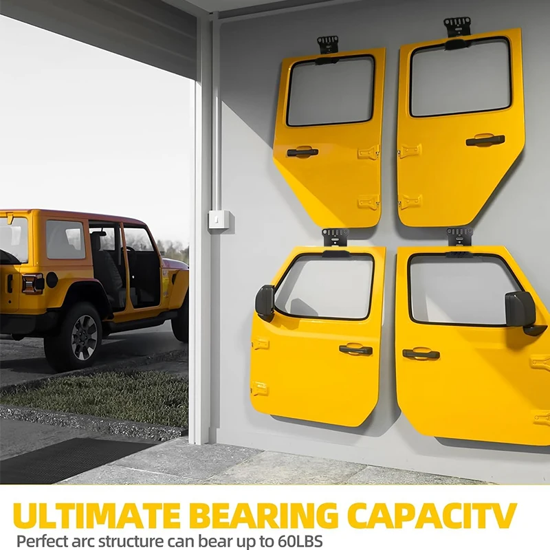 

Настенное крепление для бездорожья, сверхмощная дверная вешалка, совместимая с Wrangler JK JL LJ JT 1956-2024 гг. Также применимо к другую промышленности.